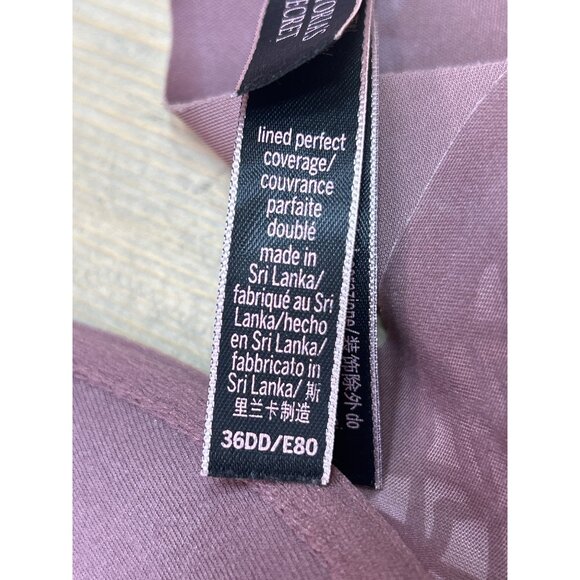 Victorias Secret Lined Perfect Coverage Bra Size 36DD Satin Finish Rhinestone Ac - Picture 8 of 8